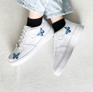 Customized Air Force 1 Blue Butterfly