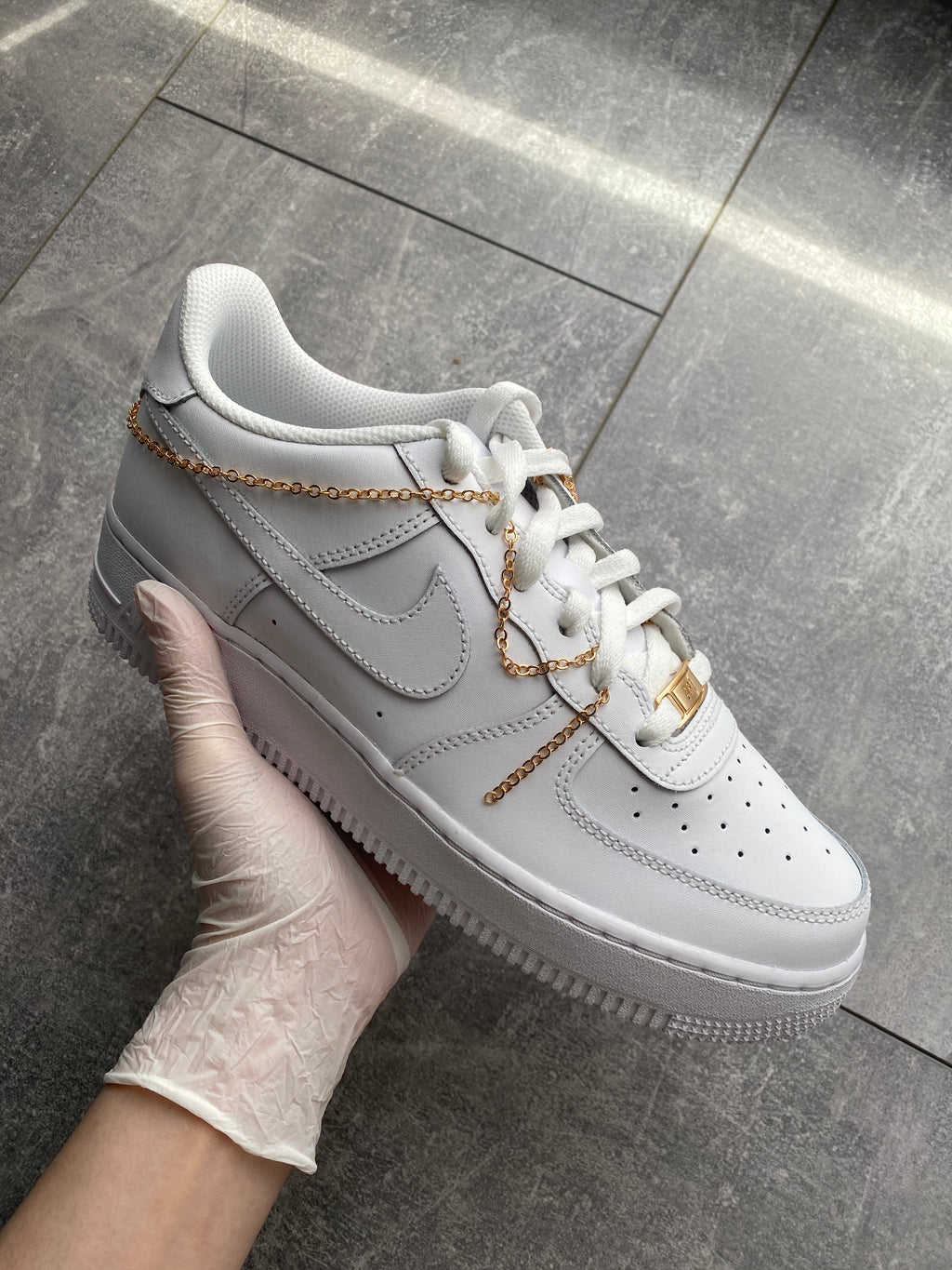 Air force 1 mit Goldener Kette